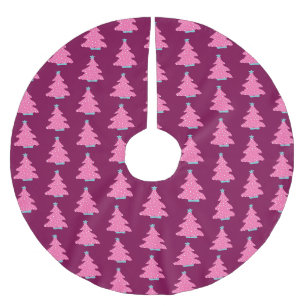 Pink Moderne Weihnachtsbaumen Polyester Weihnachtsbaumdecke