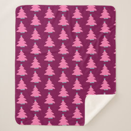 Pink Moderne Weihnachtsbaumen Sherpadecke