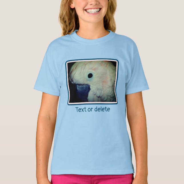 Pink Moluccan Cockatop Personalisiert T-Shirt (Vorderseite)