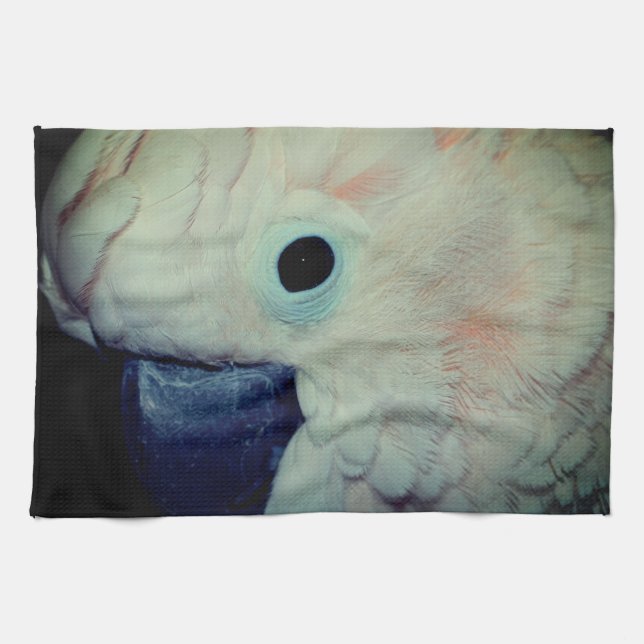 Pink Moluccan Cockatositu Papagei Nah Geschirrtuch (Horizontal)