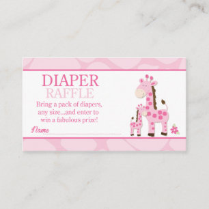 Pink Mommy Giraffe Girl Shower Windschutzscheibe Begleitkarte