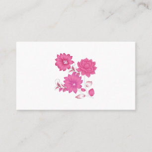 Pink Monogram Business Cards Girly & Elegant Visitenkarte