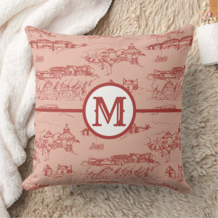 Pink Monogram Chattanooga Throw Kissen