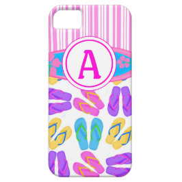 Pink Monogram Flip Flops Surfboard iPhone 5 Fall title_seo2