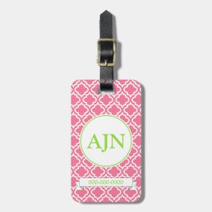 Pink Monogram Gepäckanhänger
