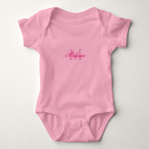 Pink monogram girls baby tutu body suit Strampler