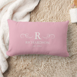 Pink Monogram Lumbar Kissen