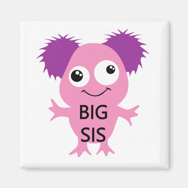 Pink Monster Big Sister Magnet (Vorne)