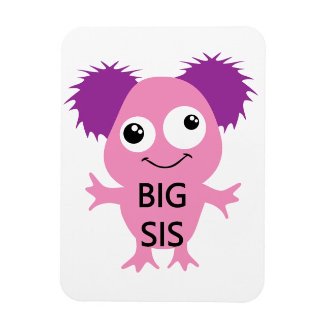 Pink Monster Big Sister Magnet (Vertikal)