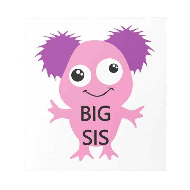 Pink Monster Big Sister Notizblock (Vorderseite)