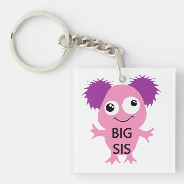 Pink Monster Big Sister Schlüsselanhänger (Vorderseite)