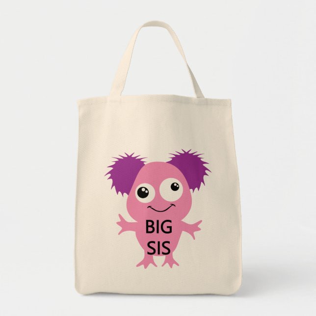 Pink Monster Big Sister Tragetasche (Vorne)