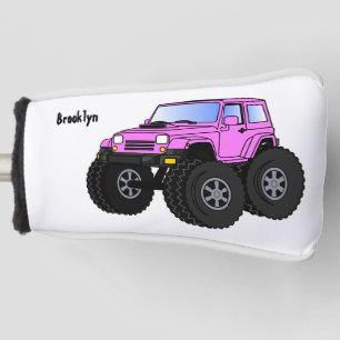 Pink Monster LKW Cartoon Illustration Golf Headcover