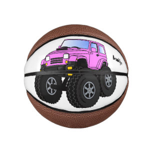 Pink Monster LKW Cartoon Illustration Mini Basketball