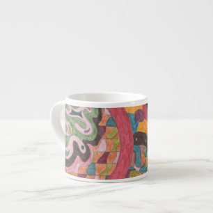 "Pink Mood" Abstrakte Kunst Espressotasse