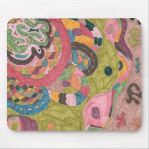 "Pink Mood" Abstrakte Kunst Mousepad