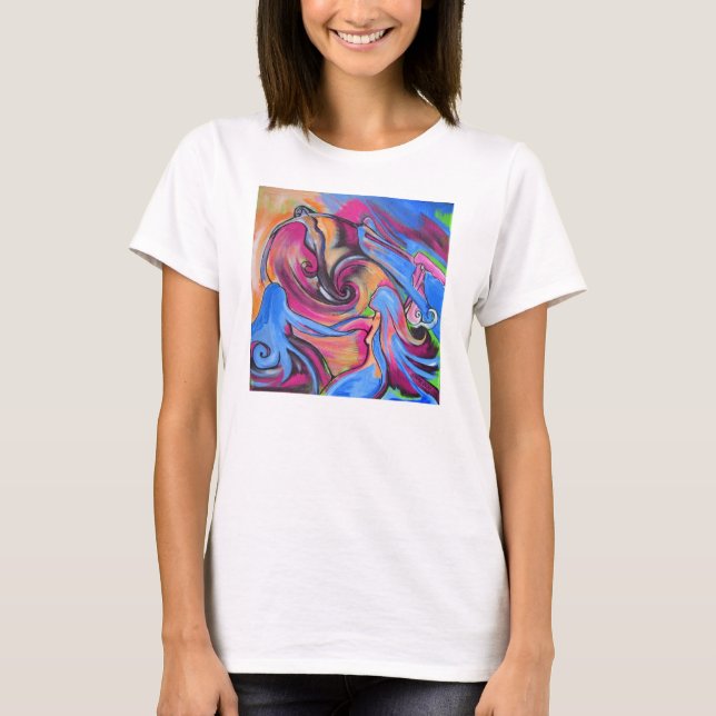 Pink Moon Lovelies T-shirt col V (Devant)