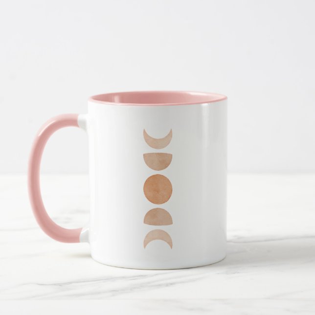 Pink Moon Phases café Mug (Gauche)