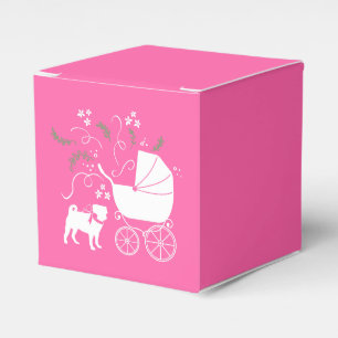 Pink Mops Hunde Thema Party Feier Geschenkschachtel