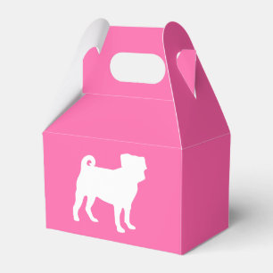 Pink Mops Hunde Thema Party Feier Geschenkschachtel