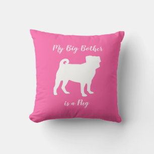Pink Mops Hunde Thema Party Feier Kissen