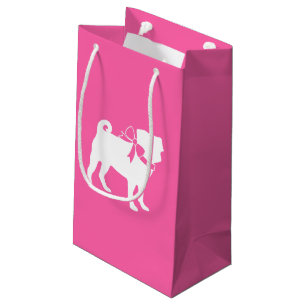 Pink Mops Hunde Thema Party Feier Kleine Geschenktüte