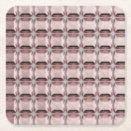 Pink Morganite Gemstones  Rechteckiger Pappuntersetzer