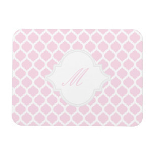 PInk Motif marocain avec Magnets Monogram