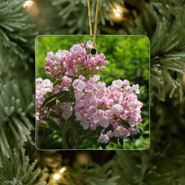 Pink Mountain Laurel Blume Keramikornament (Baum)