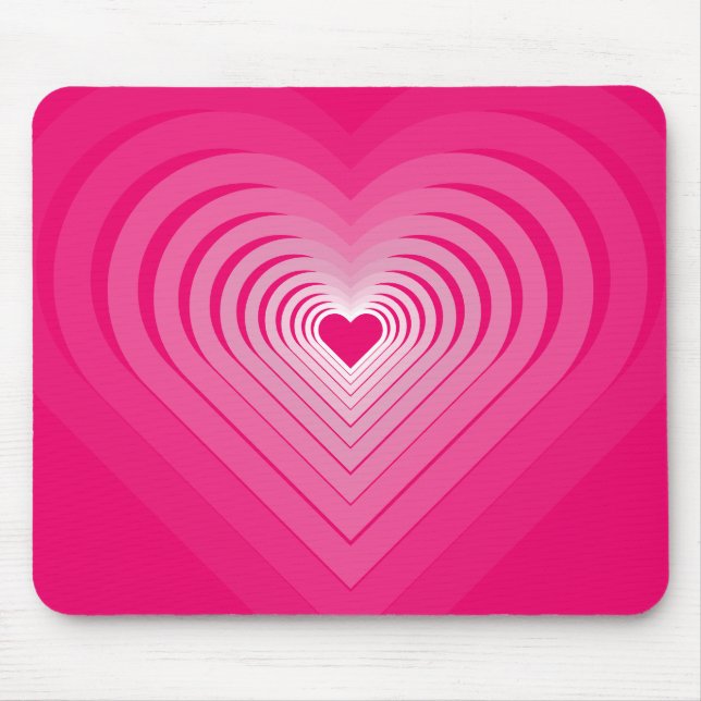Pink Mouse Pad mit Herz Mousepad (Vorne)