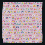 Pink-Muldenbogen-Muster Halstuch<br><div class="desc">Rosa buntes Aquarellmuster bandana. Matching-Elemente verfügbar. Originale Kunst von Künstlern eigene Illustrationen. Bitte nutzen Sie den unten stehenden Button für die Nachricht,  um weitere Anpassungen und spezielle Anfragen zu erhalten. © Zoe Chapman Design</div>