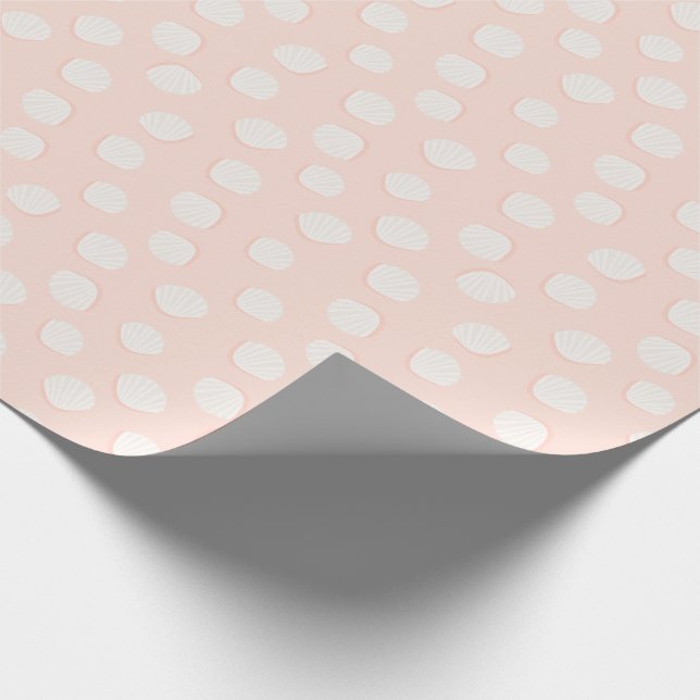 Pink-Muschel-Muster-Papier Geschenkpapier (Ecke)