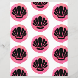 Pink Muschel Muster Scrapbook Paper