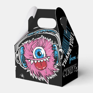 Pink Music Monster mit Kopfhörer Gefälligkeitsbox Geschenkschachtel