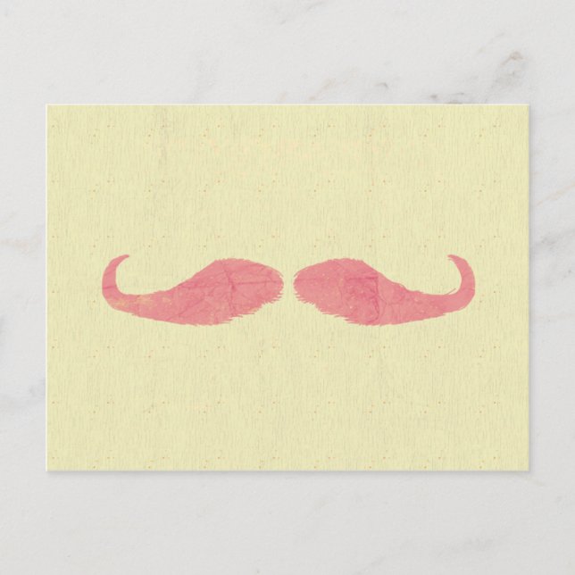Pink Mustache Postkarte (Vorderseite)