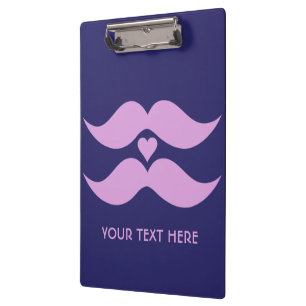 Pink Mustaches Custom Clipboard Klemmbrett