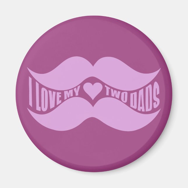Pink Mustaches Custom Magnet (Vorne)