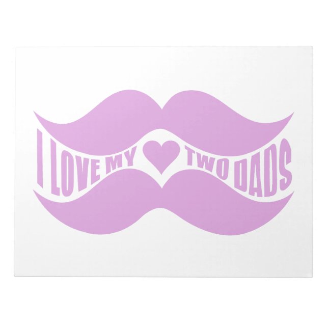 Pink Mustaches Custom Notizblock (Vorderseite)