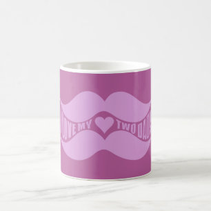 Pink Mustaches Custom Tasse - wählen Sie Stil, Far