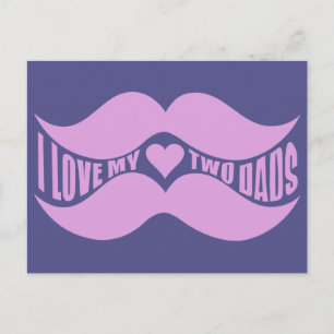 Pink Mustaches Zollpostkarte Postkarte