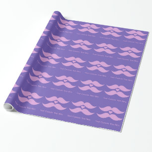 Pink Mustaches Zollverpackungspapier Geschenkpapier