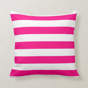 Pink-mutiges gestreiftes Kissen
