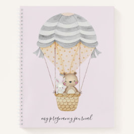 Pink My Pregnancy Woodland Animals Journal Notizbuch