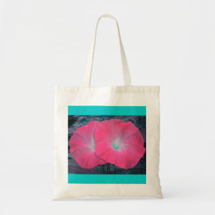 Pink N Aquamarin Morning Glories Bag Tragetasche