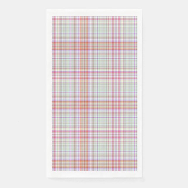 Pink 'n Green Geometric Kariert Serviette (Vorderseite)