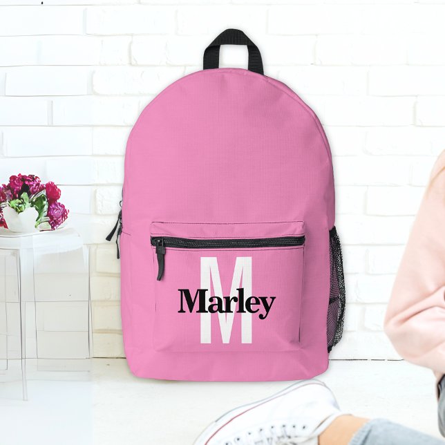Pink Name Girl Bold Bedruckter Rucksack (Von Creator hochgeladen)