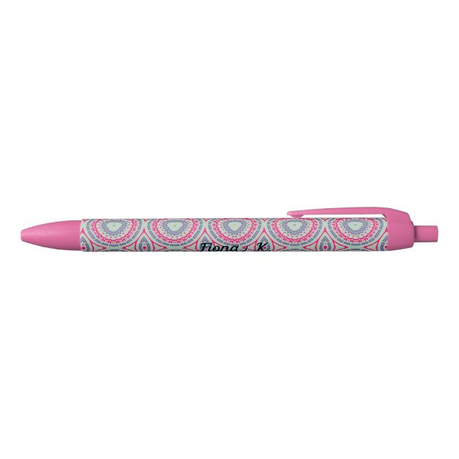 Pink Name Personalised Ballpoint Pen Kugelschreiber (Oberseite)