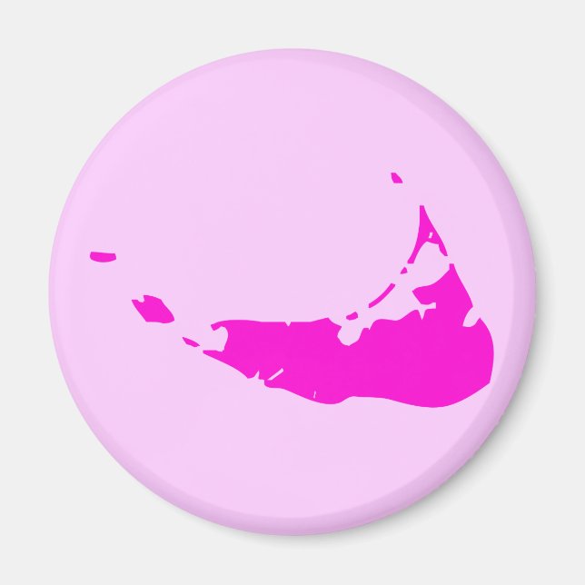 Pink Nantucket Island Magnet (Vorne)