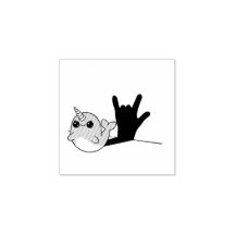 Pink Narwhal ASL I Liebe You - Deaf Culture Design