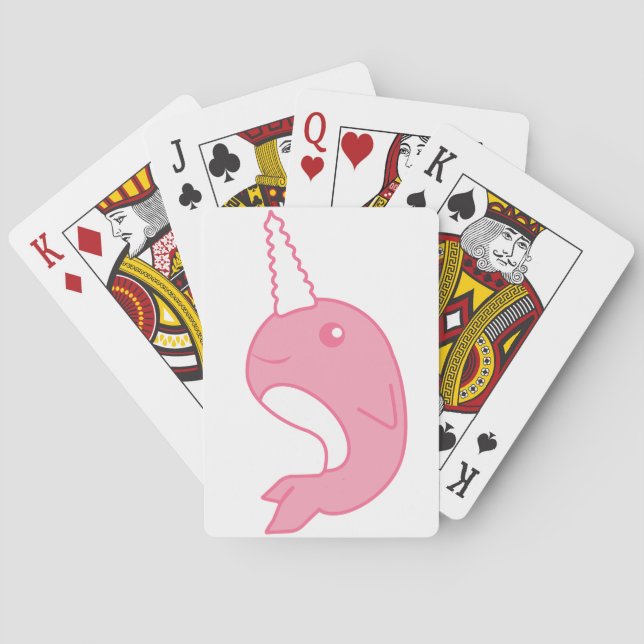 Pink Narwhal Spielkarten (Rückseite)
